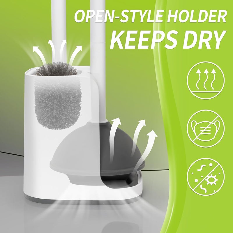 IVYROLL Toilet Brush and Plunger Set Hidden, S-Shaped Toilet Brush Plunger Combo, Perfect for Homes, Apartments & Bathrooms - Image 5